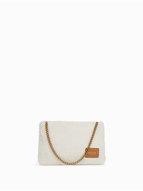 Nat & Nin MOLLY TEDDY - POLYESTER - CRÉME sac porté épaule teddy sacs-a-mains