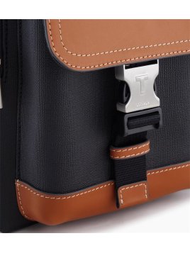 Le Tanneur TMAU2110 - TOILE ET CUIR - NOIR  holster maurice Sac business