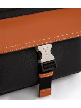 Le Tanneur TMAU2200 - TOILE ET CUIR - NOIR  sacoche homme maurice Sac business