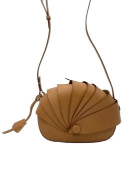 boldrini 07327 - CUIR DE VACHETTE - NATUR petit sac porté travers ouverture lame de cuir Sacs à mains