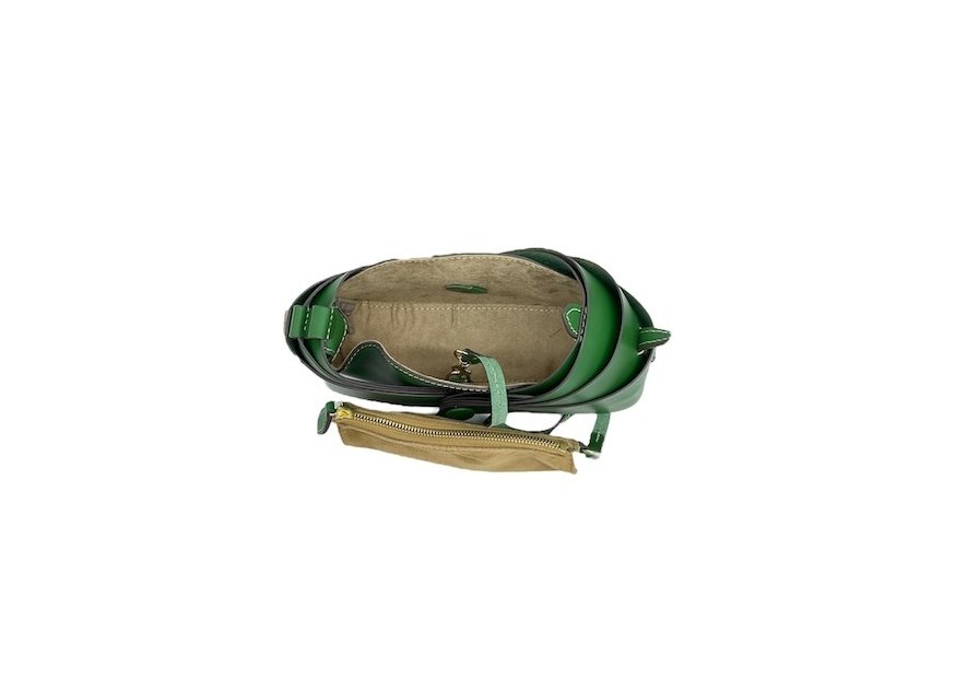 boldrini 07327 - CUIR DE VACHETTE - AVOCA petit sac porté travers ouverture lame de cuir Sac business