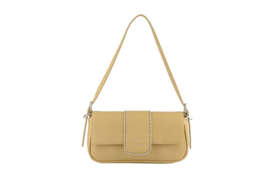 MIA &  JOY MJ2058 - POLYURÉTHANE - BEIGE sac porté épaule à rabat Sac business
