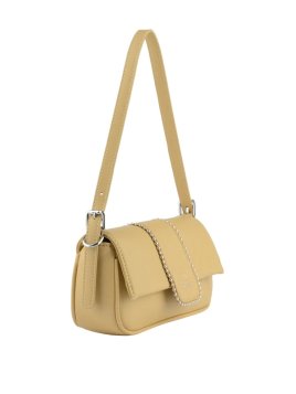 MIA &  JOY MJ2058 - POLYURÉTHANE - BEIGE sac porté épaule à rabat Sac business