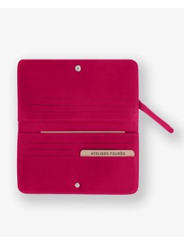 Les Ateliers Foures B64 - CUIR DE VACHETTE - HIBISCU portefeuille compagnon baroudeuse fourès pmpb femme