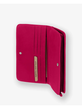 Les Ateliers Foures B64 - CUIR DE VACHETTE - HIBISCU portefeuille compagnon baroudeuse fourès pmpb femme