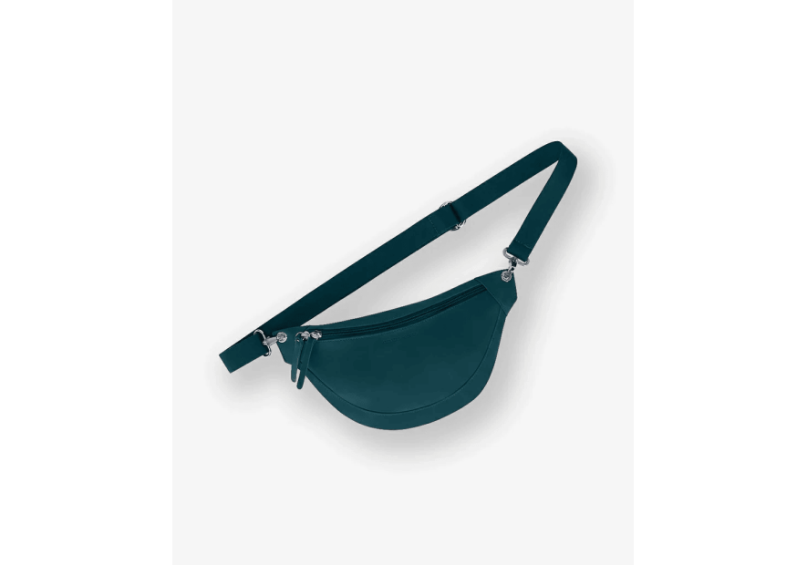 Les Ateliers Foures B125 - CUIR DE VACHETTE - PAON sac banane atalante medium banane