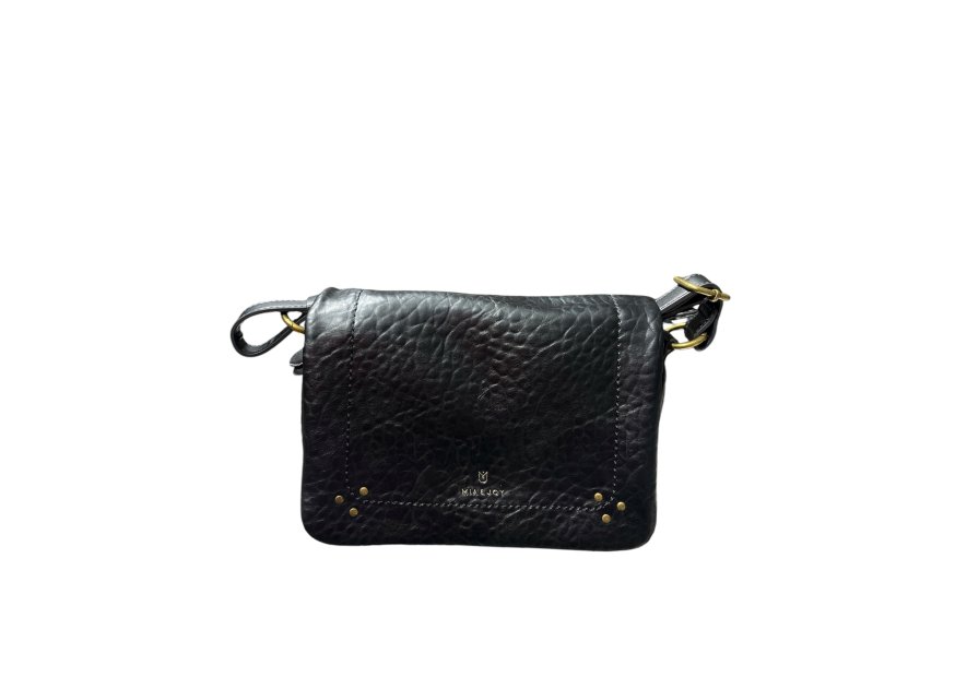 MIA &  JOY MJ2082 - POLYURÉTHANE - NOIR sac porté travers à rabat Sac business