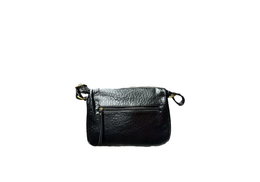 MIA &  JOY MJ2082 - POLYURÉTHANE - NOIR sac porté travers à rabat Sac business