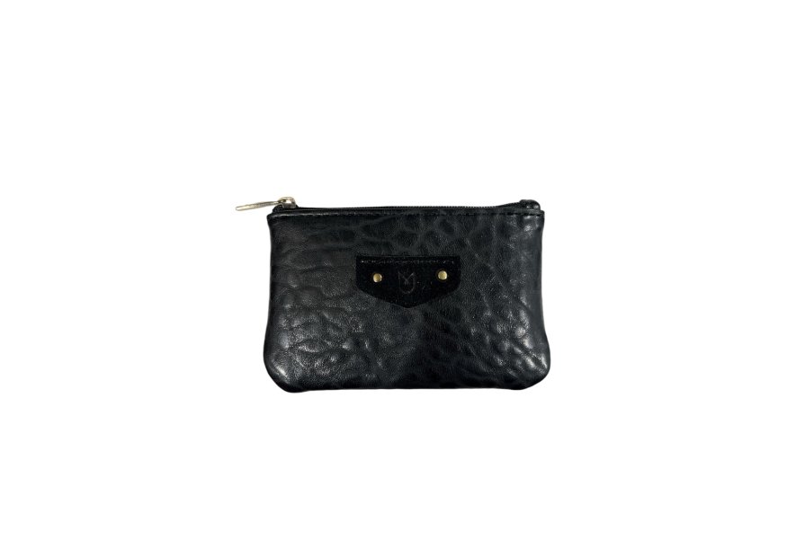 MIA &  JOY MJ2161 - CUIR/ TEP - NOIR porte monnaie simple zip betsy Porte-monnaie