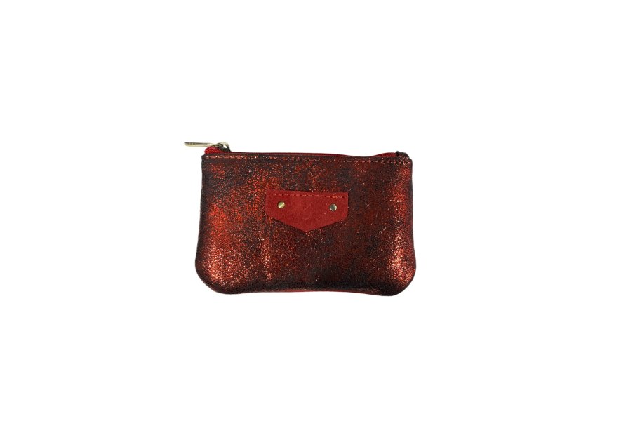 MIA &  JOY MJ2161 - CUIR/ TEP - ROUGE porte monnaie simple zip betsy Porte-monnaie