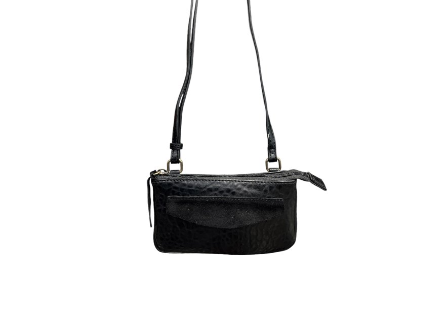 Francinel MJ2150 - CUIR/TEP - NOIR sac trotteur plat poche rabat mia Sac business