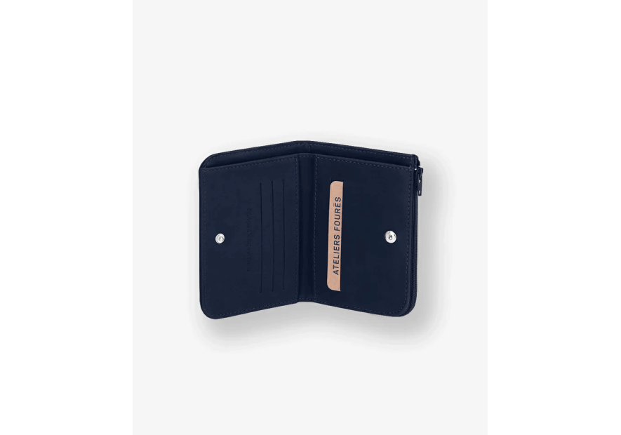 Les Ateliers Foures B56 - CUIR DE VACHETTE - NUIT porte monnaie baroudeurse nemesis dos à dos Porte-monnaie