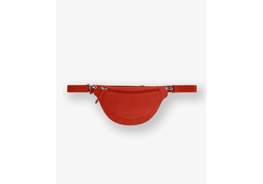 Les Ateliers Foures B125 - CUIR DE VACHETTE - ORANGE sac banane atalante medium banane