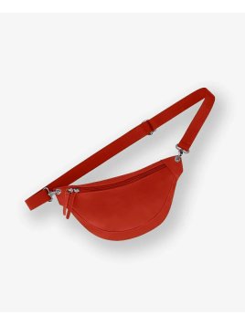 Les Ateliers Foures B125 - CUIR DE VACHETTE - ORANGE sac banane atalante medium banane