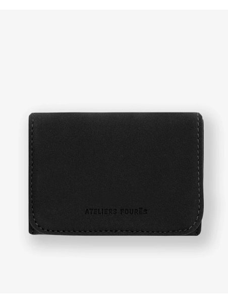 Les Ateliers Foures B24 - CUIR DE VACHETTE - NOIR porte monnaie et billet boite les ateliers fourès Portefeuilles