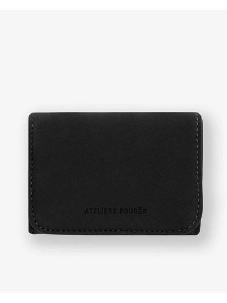 Les Ateliers Foures B24 - CUIR DE VACHETTE - NOIR porte monnaie et billet boite les ateliers fourès pmpb