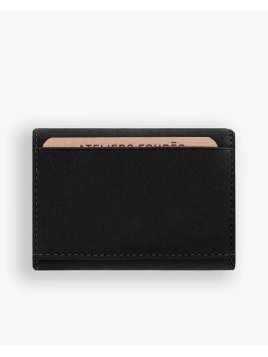 Les Ateliers Foures B24 - CUIR DE VACHETTE - NOIR porte monnaie et billet boite les ateliers fourès Portefeuilles