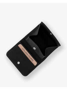 Les Ateliers Foures B24 - CUIR DE VACHETTE - NOIR porte monnaie et billet boite les ateliers fourès Portefeuilles