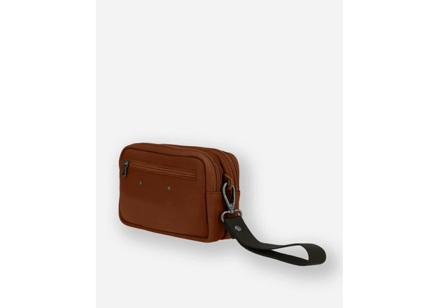 Les Ateliers Foures 9400 - CUIR DE VACHETTE - FAUVE fourès-baroudeur-pochette double zip Pochettes