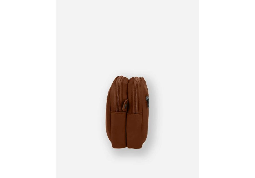 Les Ateliers Foures 9400 - CUIR DE VACHETTE - FAUVE fourès-baroudeur-pochette double zip Pochettes
