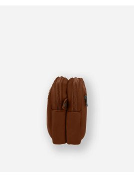 Les Ateliers Foures 9400 - CUIR DE VACHETTE - FAUVE fourès-baroudeur-pochette double zip Pochettes