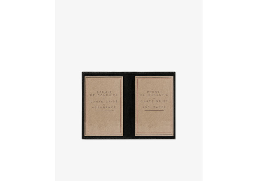 Les Ateliers Foures 9244 - CUIR DE VACHETTE - NOIR porte papiers hypérion Porte-cartes