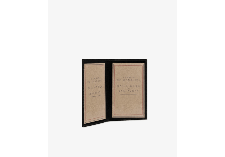 Les Ateliers Foures 9244 - CUIR DE VACHETTE - NOIR porte papiers hypérion Porte-cartes