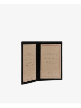 Les Ateliers Foures 9244 - CUIR DE VACHETTE - NOIR porte papiers hypérion Porte-cartes