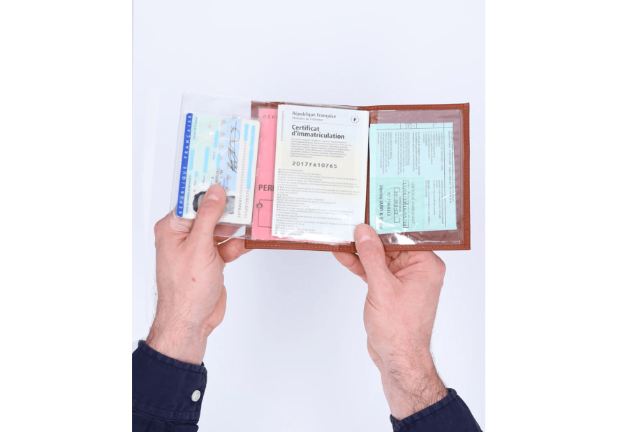 Les Ateliers Foures 9244 - CUIR DE VACHETTE - NOIR porte papiers hypérion Porte-cartes