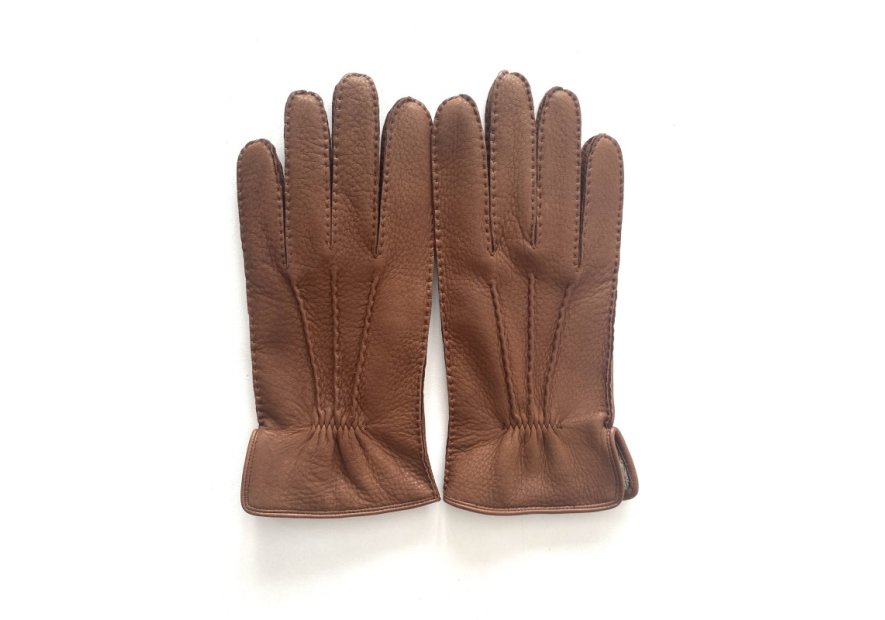 Poujade 5504DC - CERF - TOBACCO gants homme poujade cerf marc Gants