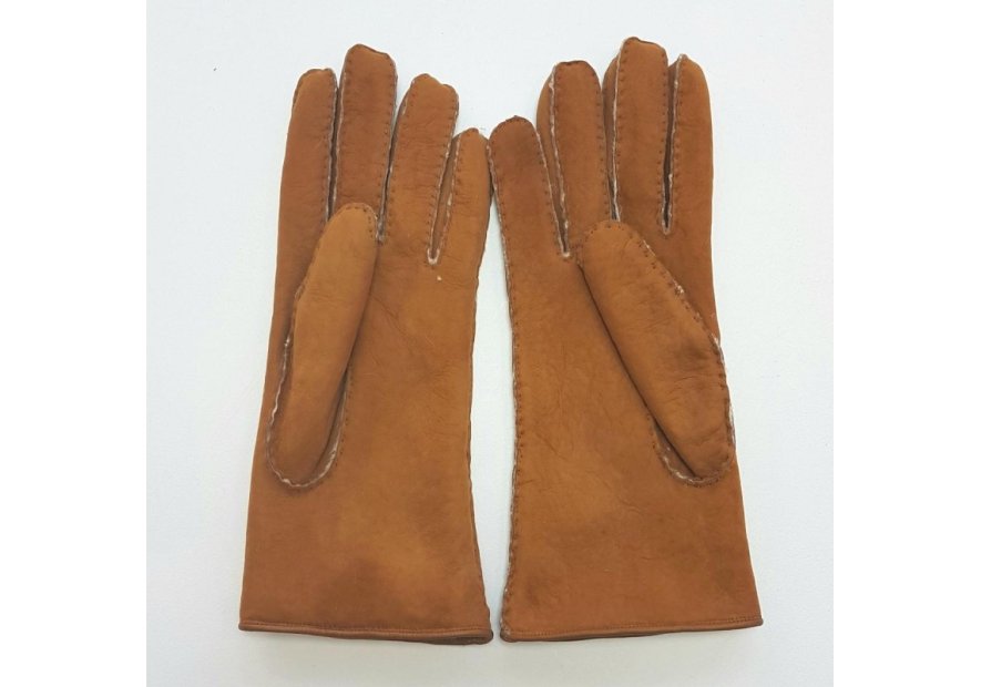 Poujade 55/06 - CUIR D'AGNEAU - CHESNUT  gants femme curly anastasia Gants