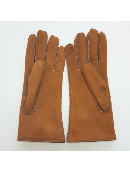 Poujade 55/06 - CUIR D'AGNEAU - CHESNUT  gants femme curly anastasia Gants