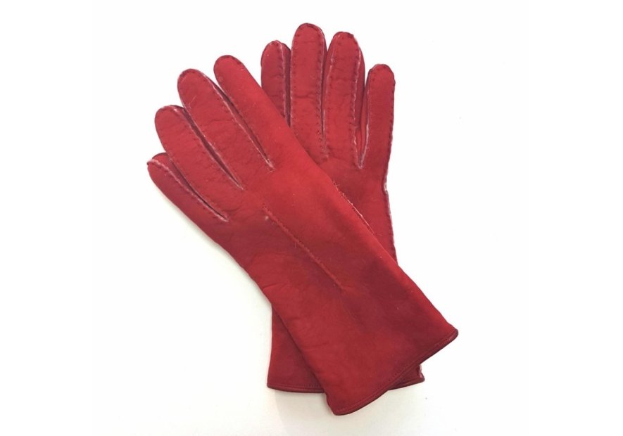 Poujade 55/06 - CUIR D'AGNEAU - ROSSO gants femme curly anastasia Gants