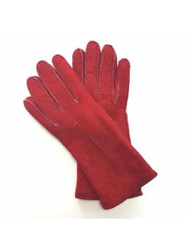 Poujade 55/06 - CUIR D'AGNEAU - ROSSO gants femme curly anastasia Gants