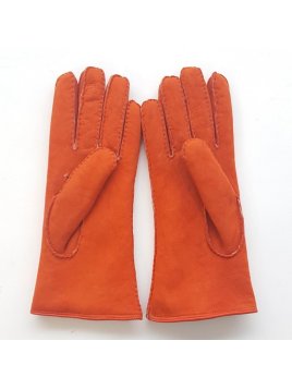 Poujade 55/06 - CUIR D'AGNEAU - ARANCIO  gants femme curly anastasia Gants