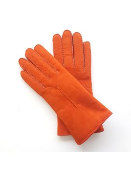 Poujade 55/06 - CUIR D'AGNEAU - ARANCIO  gants femme curly anastasia Gants