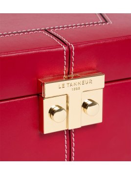 Le Tanneur TBJ7400 - CUIR DE VACHETTE - GRE coffret à bijoux hdg Coffrets à bijoux