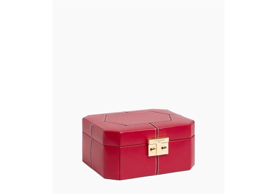 Le Tanneur TBJ7400 - CUIR DE VACHETTE - GRE coffret à bijoux hdg Coffrets à bijoux