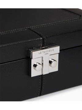 Le Tanneur TBJ7500 - CUIR DE VACHETTE - NOI coffret 6 monstres et bagues btn Coffrets à bijoux