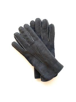 Poujade 66/06 - CUIR D'AGNEAU - NOIR gants homme curly igor Gants