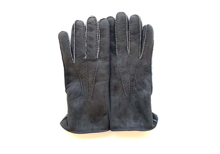 Poujade 66/06 - CUIR D'AGNEAU - NOIR gants homme curly igor Gants