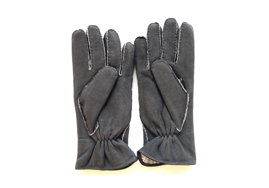 Poujade 66/06 - CUIR D'AGNEAU - NOIR gants homme curly igor Gants