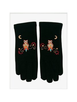 Quand les poules auront des gants GTA - POLYAMIDE - CHOUETTE BIJOU gants taille unique peints a la main a annecy gants femme tu