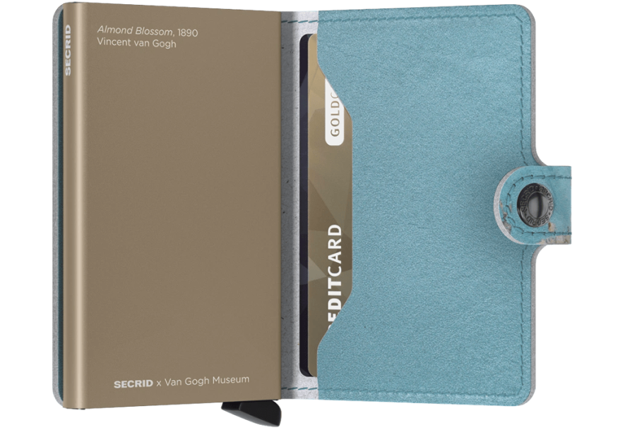 Secrid MAR - ALUMINIUM/CUIR - ALMOND-BL secrid miniwallet art Porte-cartes