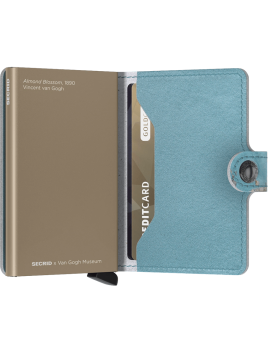 Secrid MAR - ALUMINIUM/CUIR - ALMOND-BL secrid miniwallet art Porte-cartes