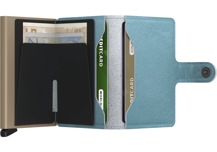 Secrid MAR - ALUMINIUM/CUIR - ALMOND-BL secrid miniwallet art Porte-cartes
