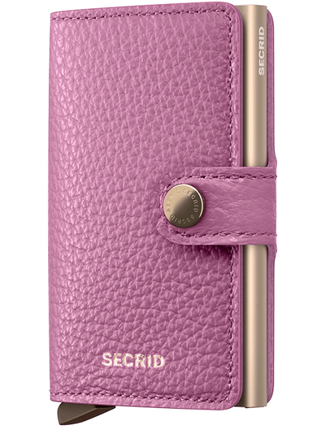 Secrid MPE - ALUMINIUM/CUIR - ORCHIDÉE porte carte secrid pebble pcartes-credit