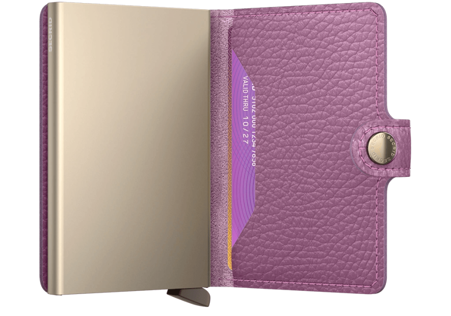 Secrid MPE - ALUMINIUM/CUIR - ORCHIDÉE porte carte secrid pebble Porte-cartes