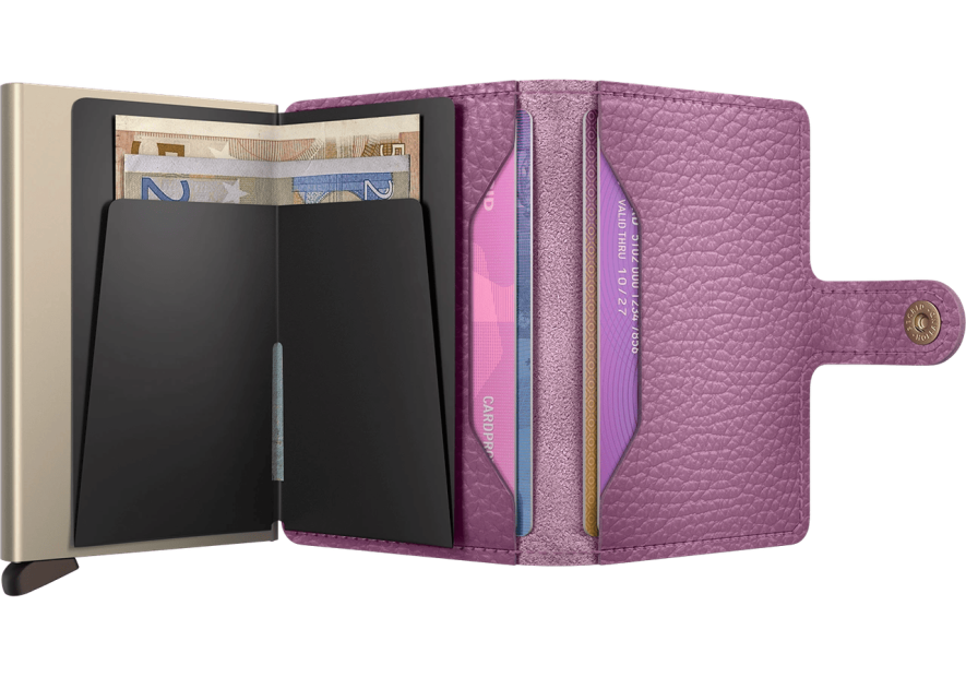 Secrid MPE - ALUMINIUM/CUIR - ORCHIDÉE porte carte secrid pebble Porte-cartes
