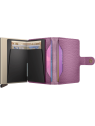 Secrid MPE - ALUMINIUM/CUIR - ORCHIDÉE porte carte secrid pebble pcartes-credit